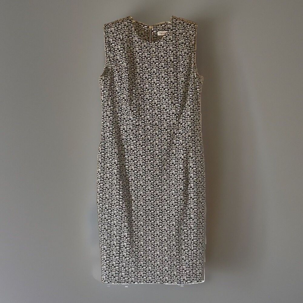 Calvin Klein classy Womens Black Gray designed Dress professional look Size 4